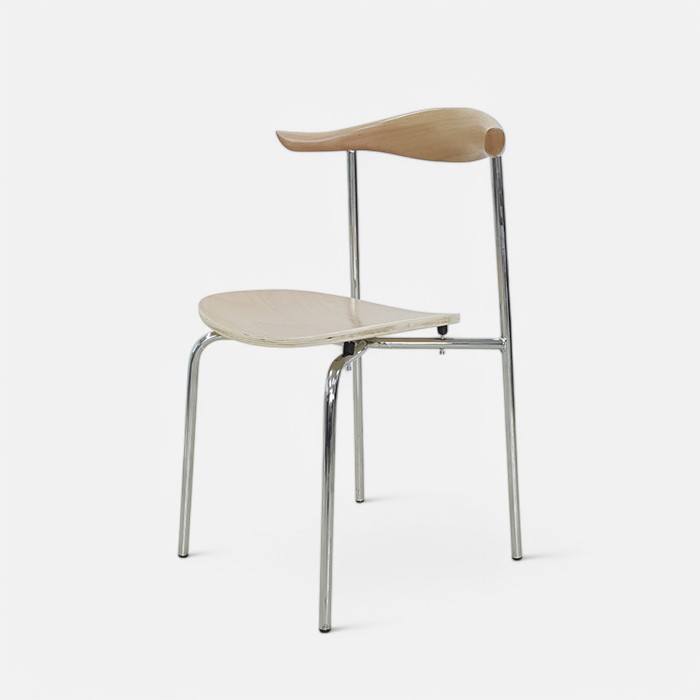 BES-301 목재방석 철재의자
