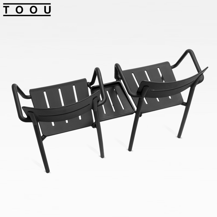 TO-1802 폴리 의자 연결테이블 세트(의자2개+테이블1개) Polypropylene